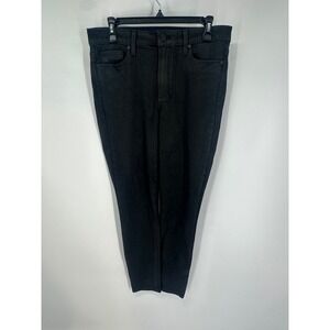 Paige Hoxton Ankle Women's Jeans Sz 30 Black Shimmery Skinny Denim Pants Stretch